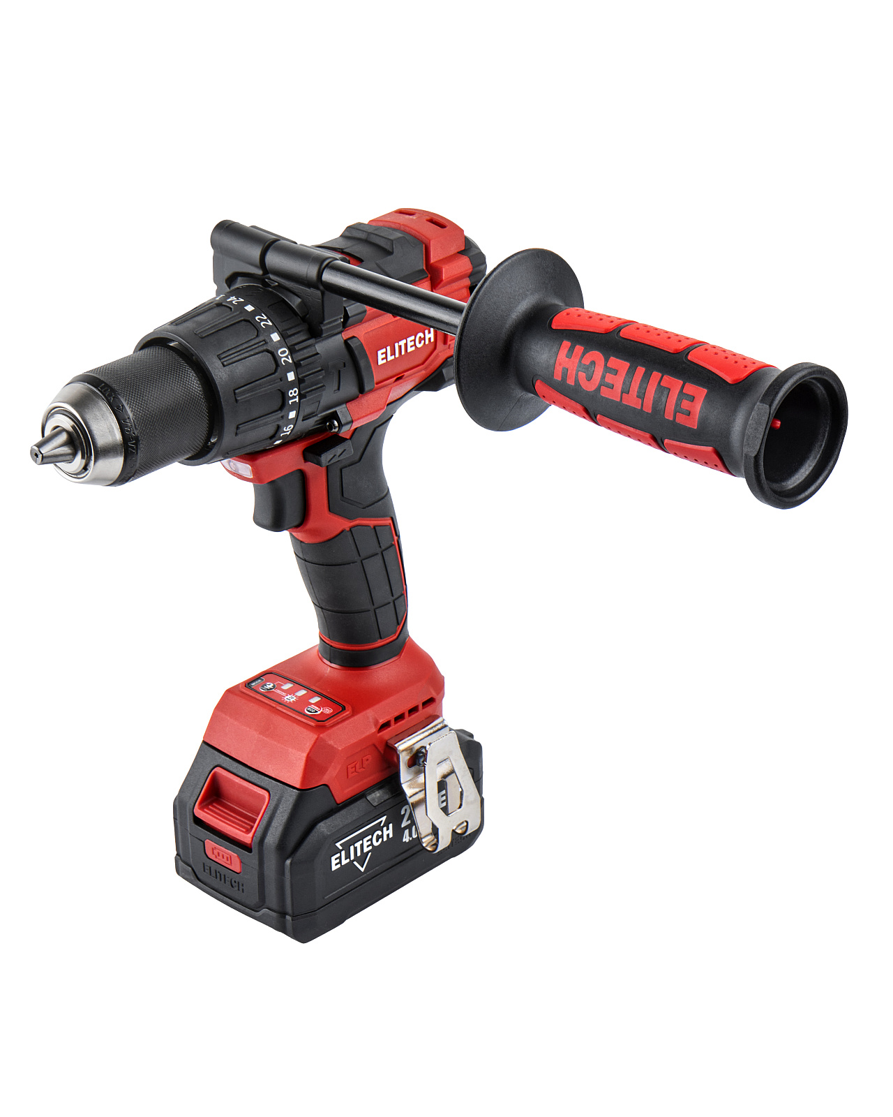 ELITECH ДА 21УБЛ2 Дрель аккумуляторная ударная 20В, 2х2.0Ач, ELP, БЗП-13мм, 0-500/2100об/мин, 120Нм,