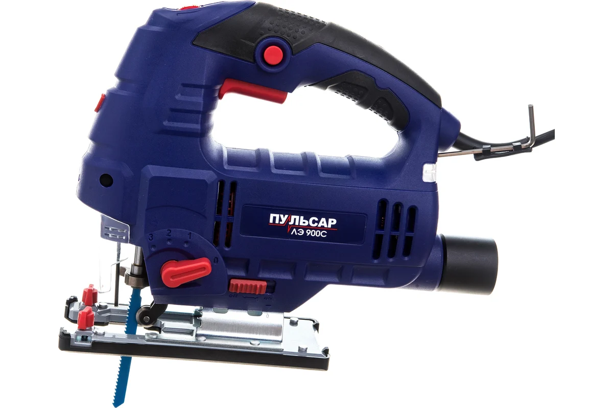 Лобзик электрический ПУЛЬСАР ЛЭ 900С (900Вт, 110мм,0-3000 об/мин, маятн. ход, лазер,2,3кг) (792-599)