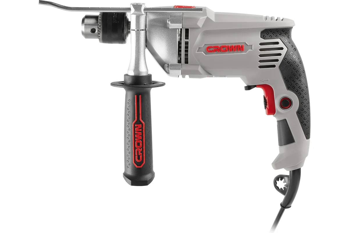 Дрель ударная CROWN CT10130 810Вт, 0-2800 об/мин, клп до 13мм, вес 2,1 кг