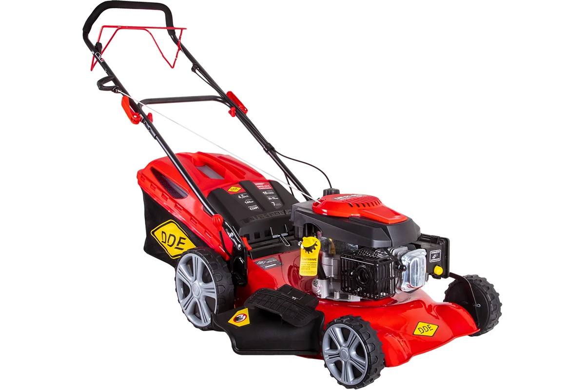 Газонокосилка бензиновая DDE LM 46-60 D (4,5 л.с., ширина 46 см, высота 25-75 мм, сбор-к 60 л, самох