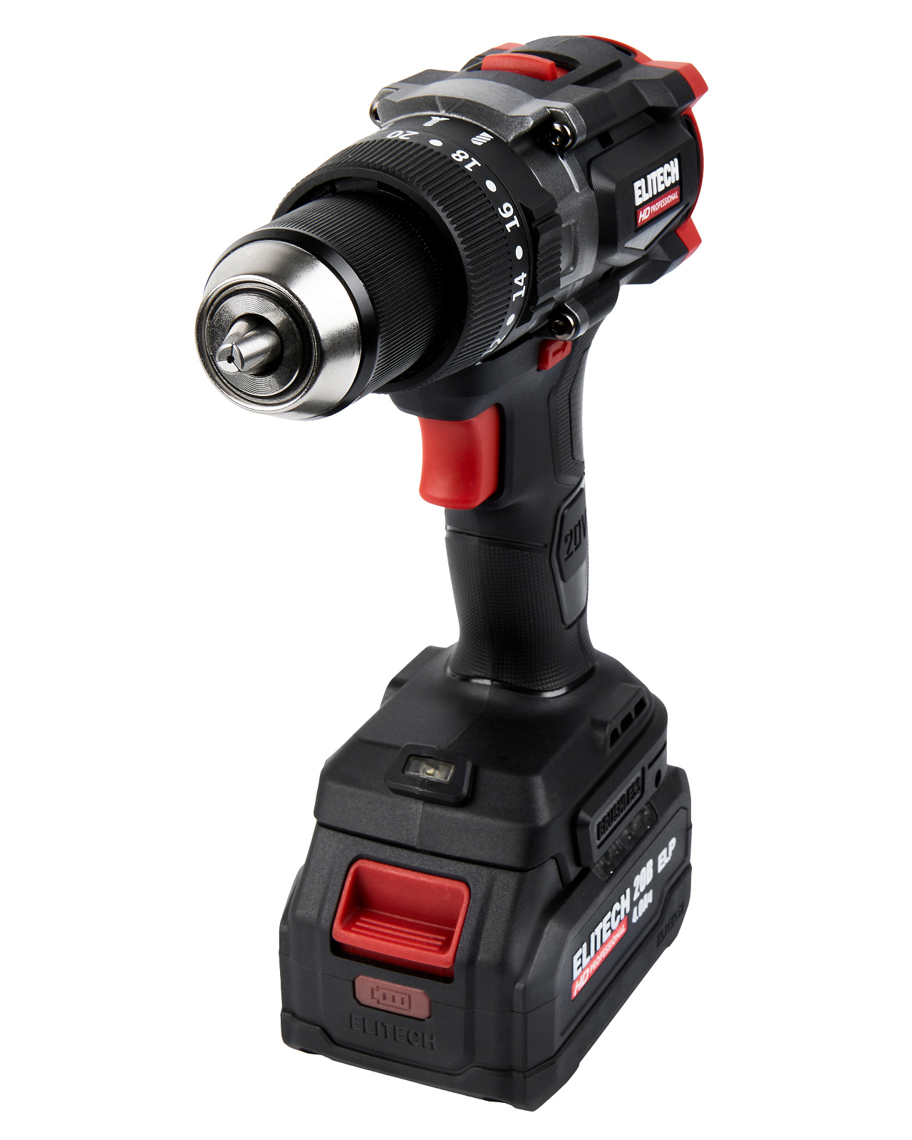 ELITECH CD 20BL2 (E2201.042.01)Дрель ак(уд),б\щет,20В,1х4.0Ач,ELP,БЗП-13мм,0-550\1600об\м,130Нм,1.4к