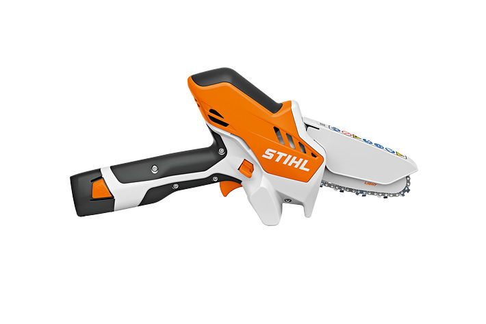 Аккумуляторная пила STIHL GTA26 (AS2, AL1), 1 акк.10,8В, шина10см, цепь28х1/4"х1.1, масло50мл, 1.2кг
