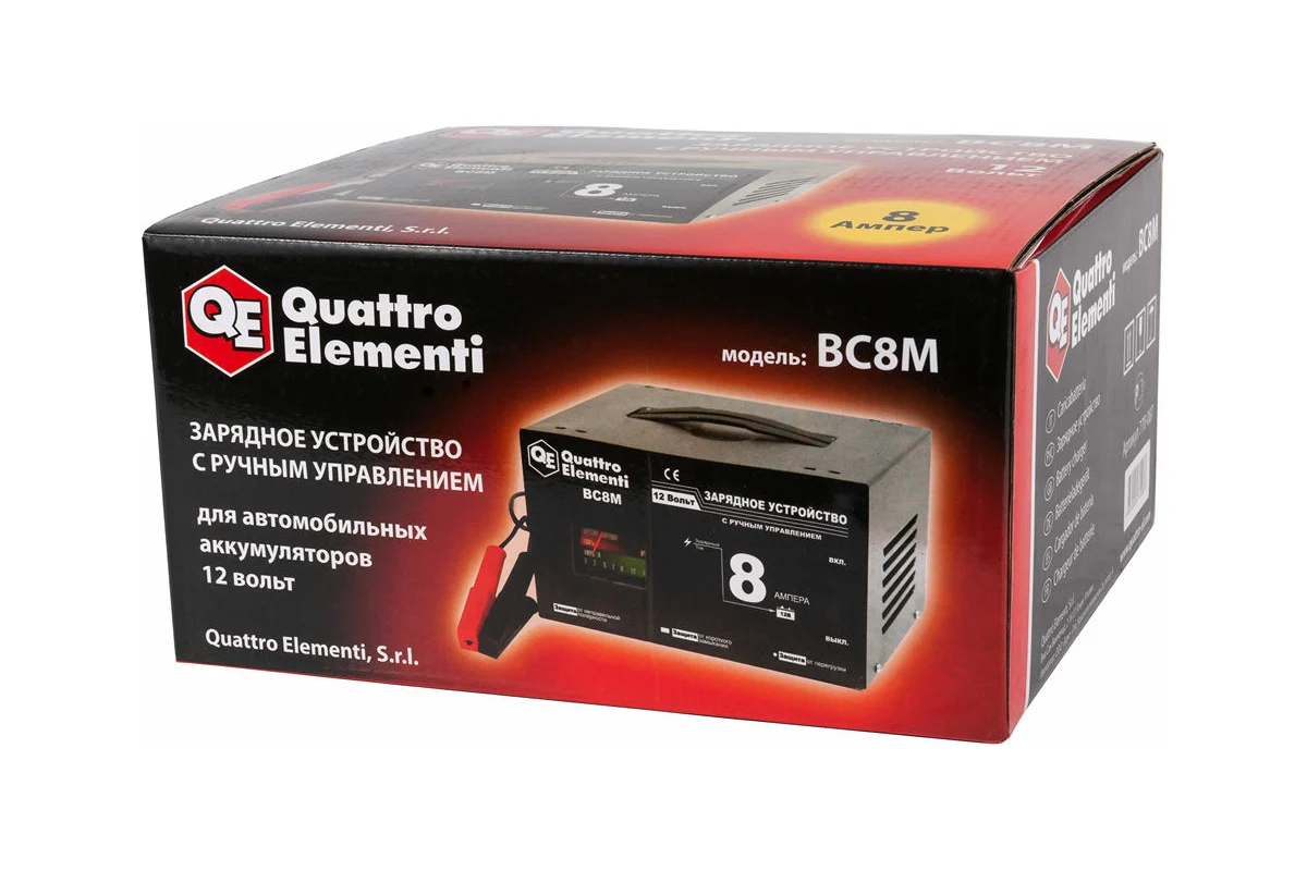 Зарядное устройство QUATTRO ELEMENTI BC 8M (12В, 8А)