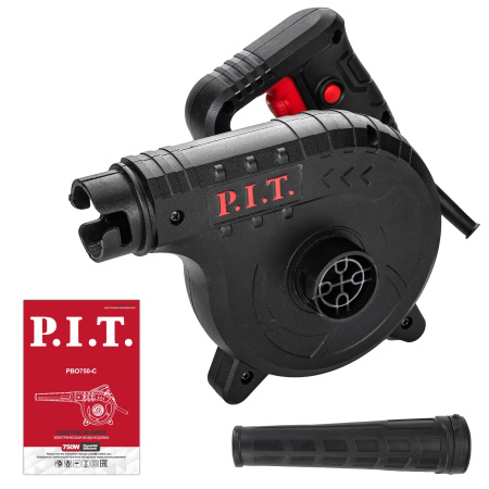 Воздуходувка электрич. P.I.T. PBO750-C (750 Вт, 0-19300 об/мин, 2,8 м³/мин,пылесос,пылесборник 1,5л)