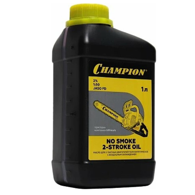 Присадка топливная CHAMPION 1л, п/синт. для 2х тактных двигателей, JASO FD 