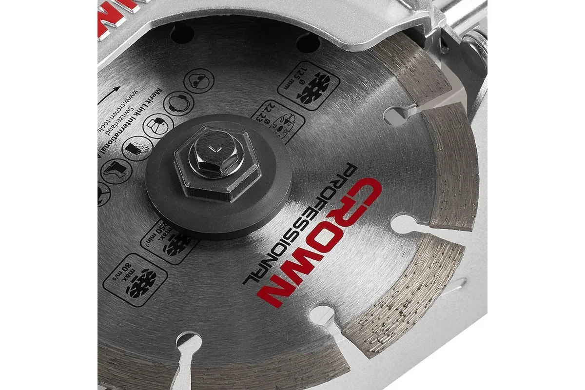 Алмазная пила плиткорез CT15228-125T-W 1300 Вт, 125мм, 13800об/мин //CROWN 