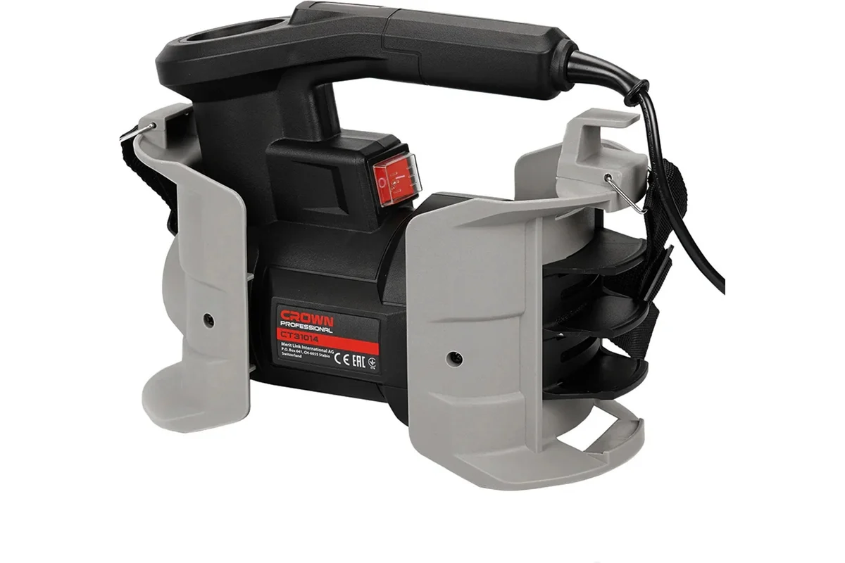 Краскораспылитель CROWN CT31014, 600Вт, бак 0,9мл, сопло 2,5мм, расход 1000мл/мин, макс/давл 0,2 бар
