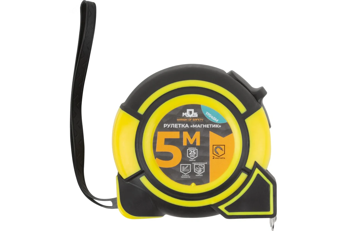 Рулетка "Магнетик" 5 м x 25 мм
