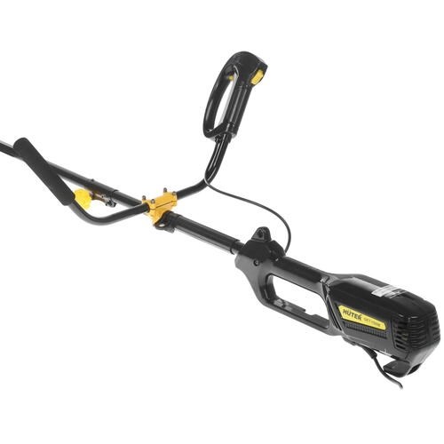 Электротриммер HUTER GET-1500B 1,5 кВт, леска ф 2 мм/нож, 8000 об/мин, прям.штанга,велосип.ручка