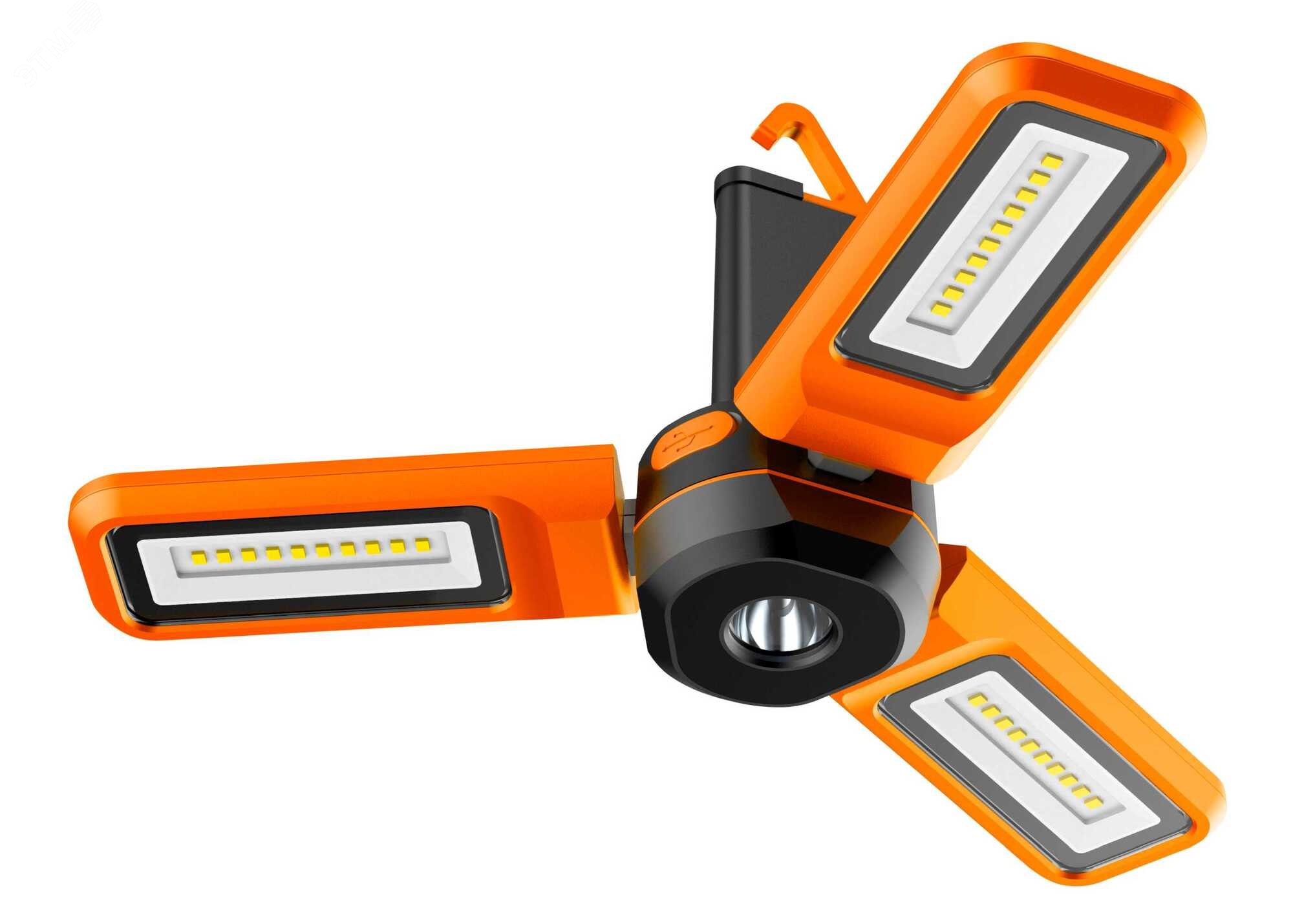 Мачта осветительная аккум. MAXPILER MTWL-05 (500/1200 Лм, 3,7В/2,6Ач, 3 модуля + фонарь, телескоп)