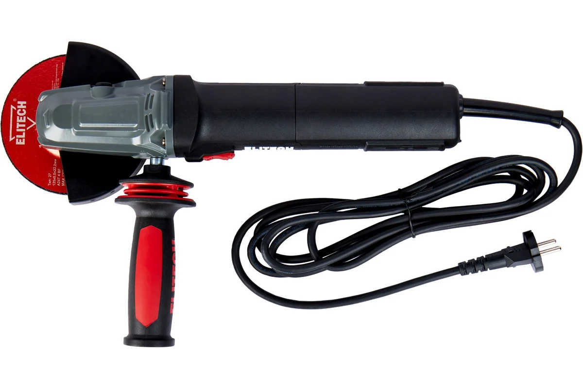 ELITECH AG 1512E (E2213.052.00)УШМ б\щет,ф125мм,1500Вт,6000-12200об\мин,3.0кг,кор,QUICK-FIX,быстр.ко