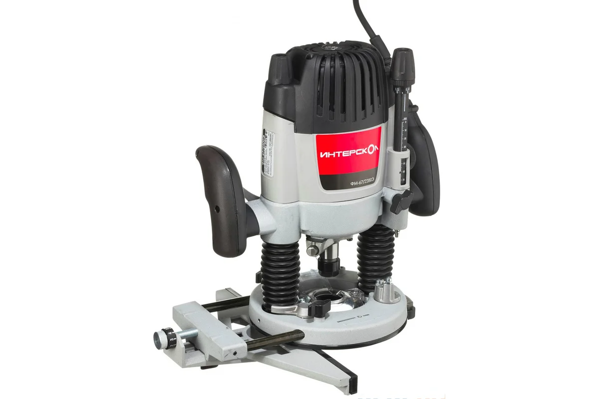 ФМ-67/2200Э ИНТЕРСКОЛ фрезер универсальный 2200Вт,12000-21000 об/мин,мак.диам.фрезы 60