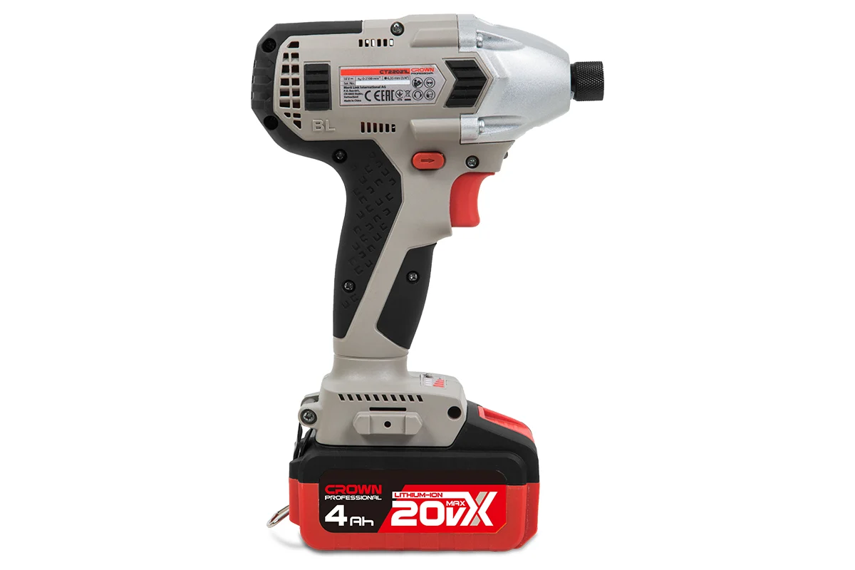 Аккумуляторный винтовёрт 20В, бесщеточный, 2х4,0Ач // CROWN