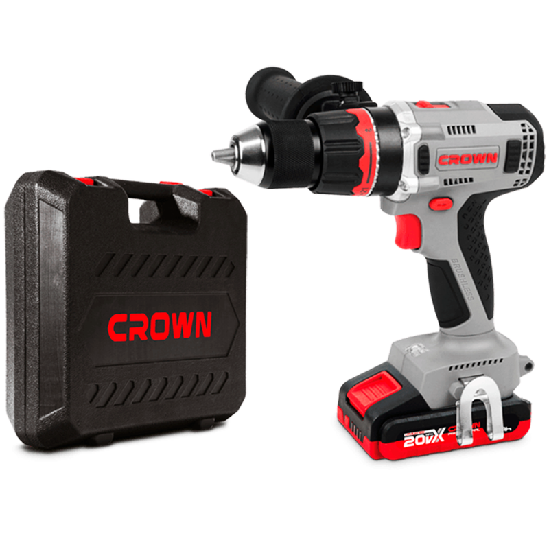 Аккум. шуруповерт BL CROWN CT21090HMX-2 BMC  20В, 2* 2Ач,БЗП 13мм,75/50Нм, 0,92кг, кейс