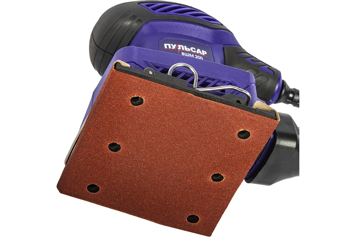 Вибрационная шлифмашина ПУЛЬСАР ВШМ 200 200Вт,110х100мм 28000/мин 1,1кг