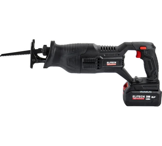ELITECH HD SSC 2028BL (E2206.027.01) Пила саб.ак.б/щет,20В,1х4.0Ач,ELP,0-2800об/мин,ход-25.4мм,рез-1