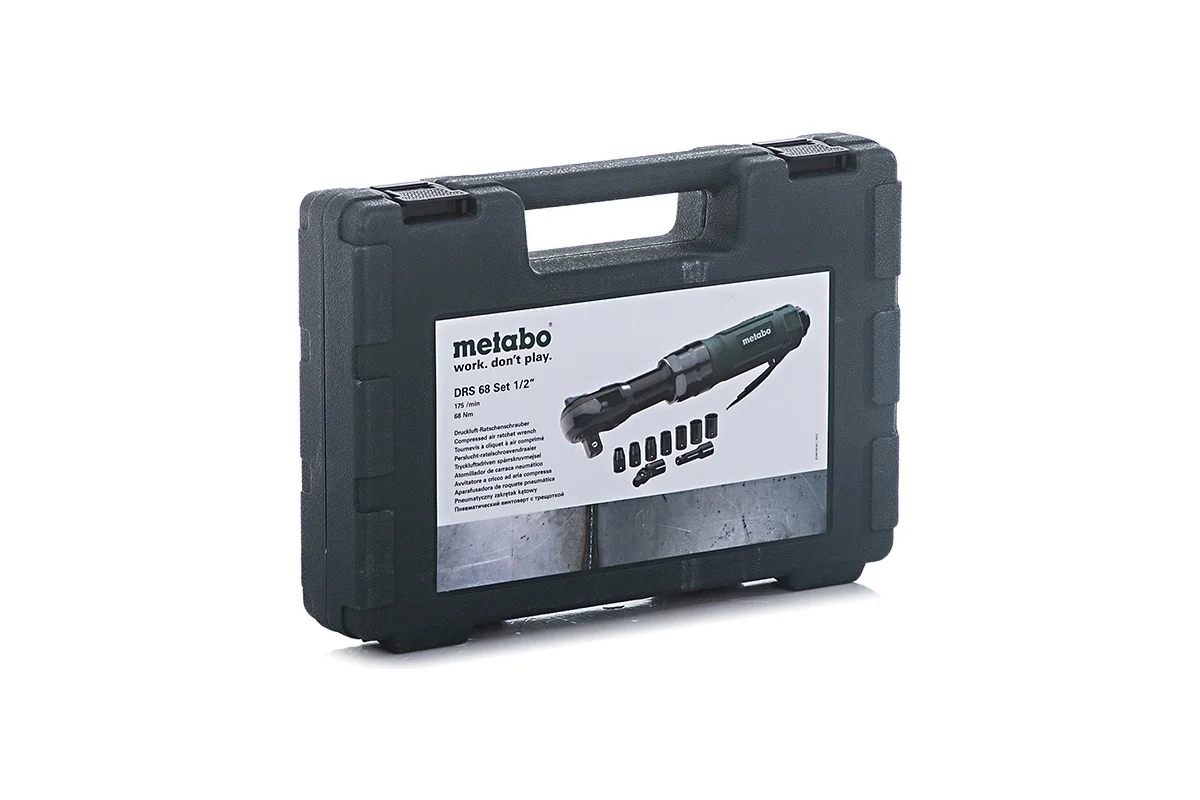 Metabo Пневмогайковерт угл. DRS 68 Set, кейс, набор головок (7шт.)