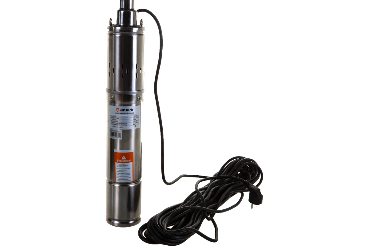 Насос скважинный ВИХРЬ СН-90В, 550 Вт, 1500л/ч, h подъема 90м