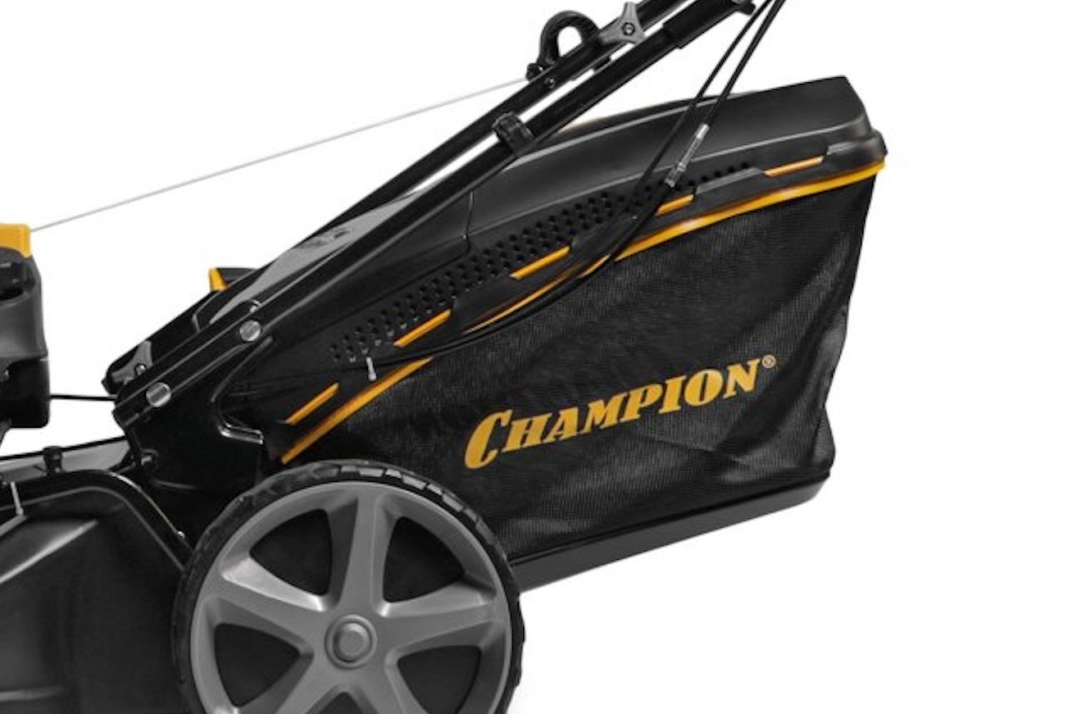 Газонокосилка CHAMPION LMZ5130/1 (3кВт привод 508мм 65л 25-75мм 1рычаг/6, 37кг4в1 3колеса1разблок)