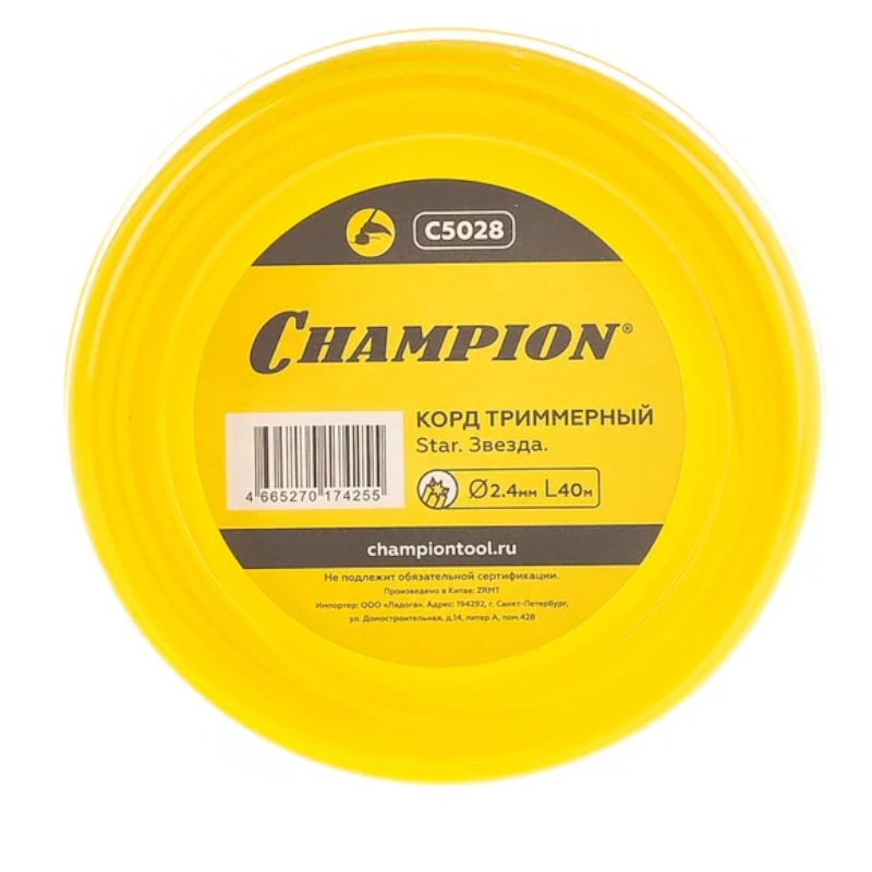 Корд трим.CHAMPION  Star 2.4мм* 40м (звезда)