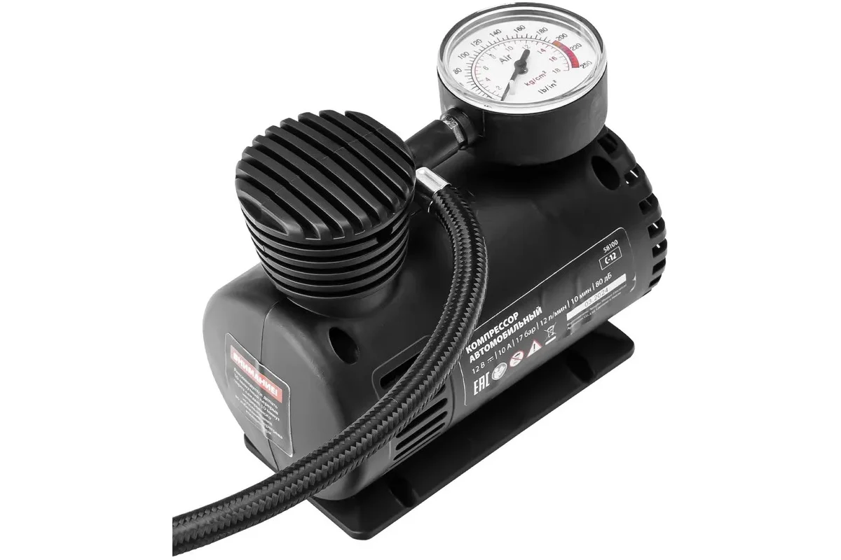 Компрессор автомобильный С-12, 12 В, 17 атм., 12 л/мин// MTX
