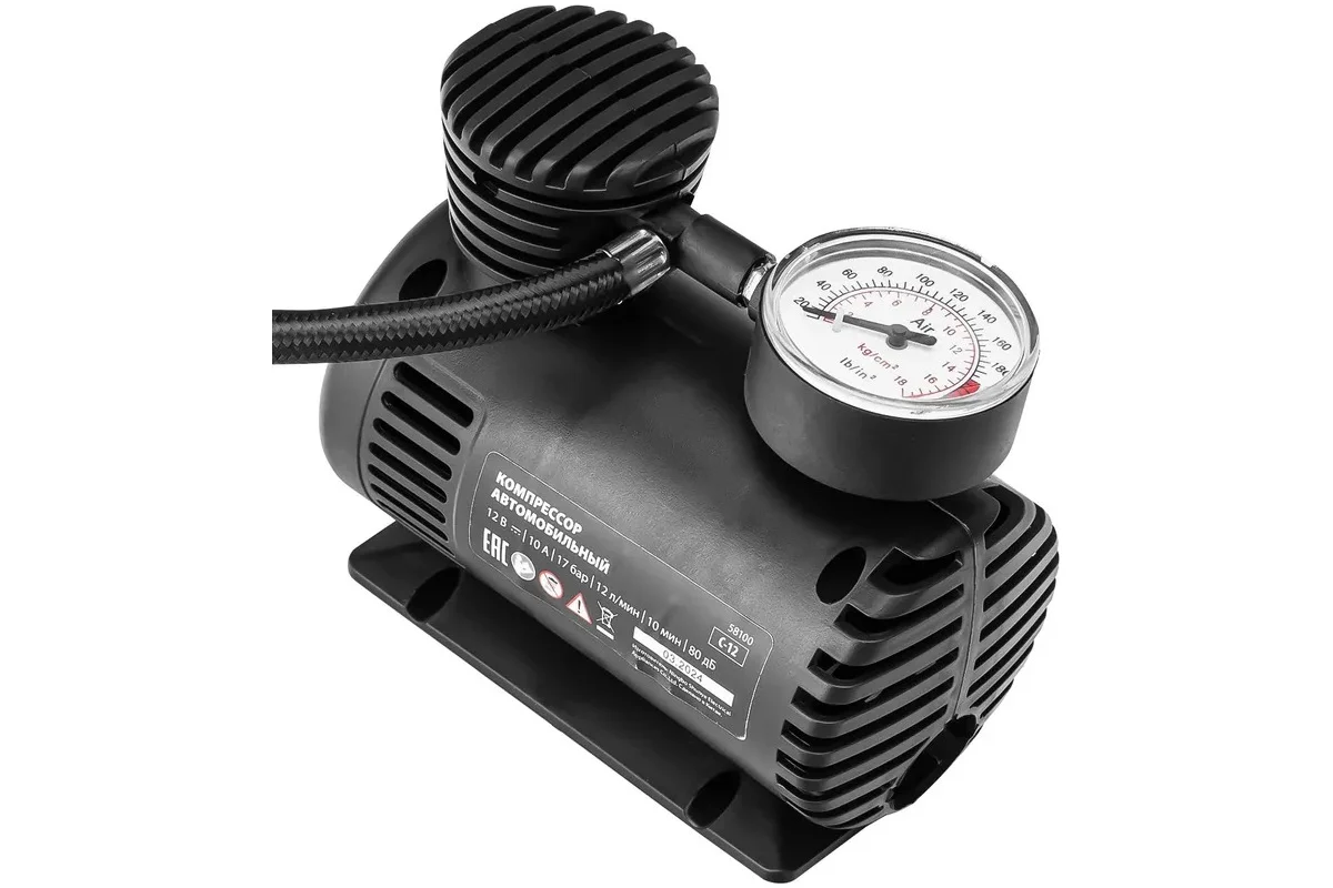 Компрессор автомобильный С-12, 12 В, 17 атм., 12 л/мин// MTX