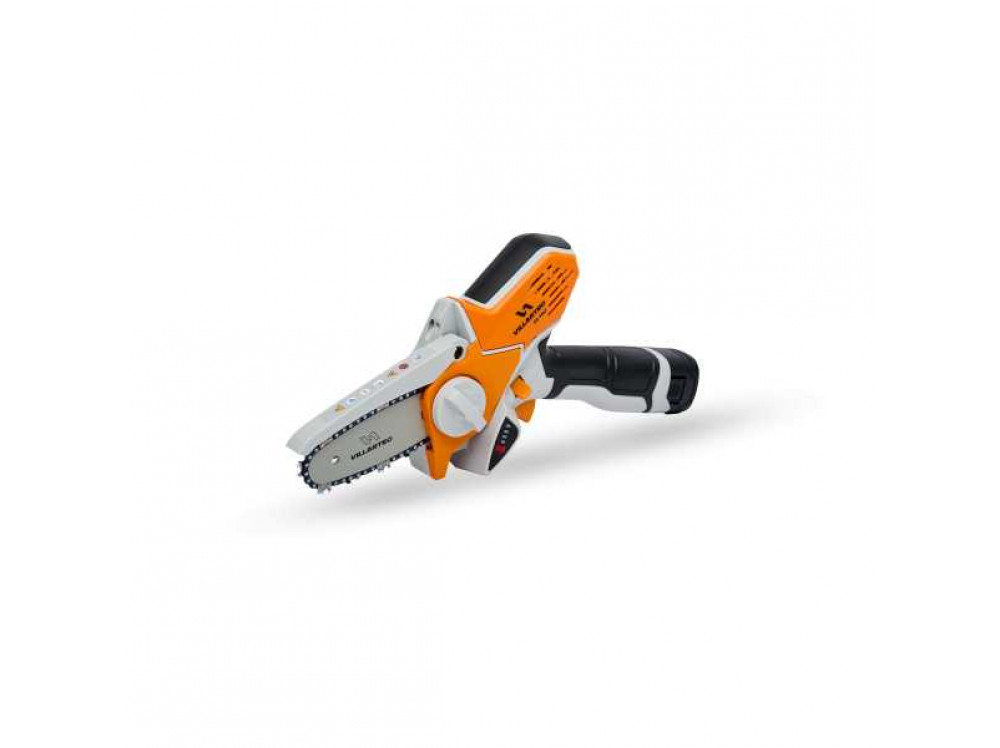 Пила цепная аккум. VILLARTEC SA1462 14,4В, вес 1кг, шина 4", цепь 1/4Р, 28 зв.+2 АКБ+ЗУ