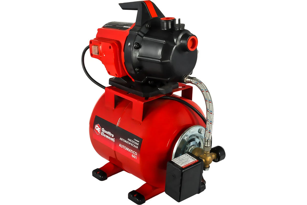 Насосная станция QUATTRO ELEMENTI Automatico  601 (600 Вт, 2800 л/ч, для чистой, 35 м, 12кг)