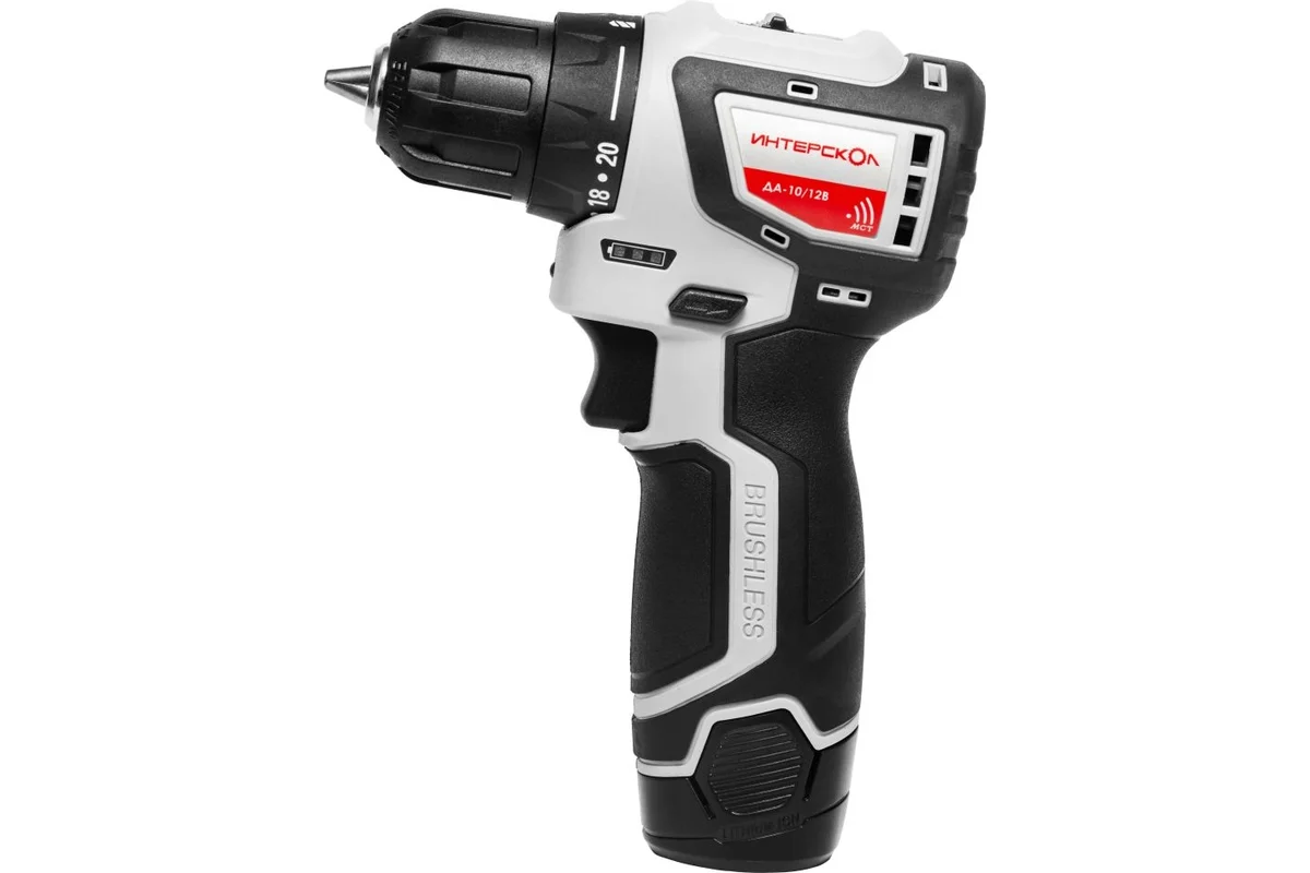 ДА-10/12В МиниМАКС бесщеточная аккумуляторная дрель-шуруповерт (Li-ion, картон, без аккум. и ЗУ)