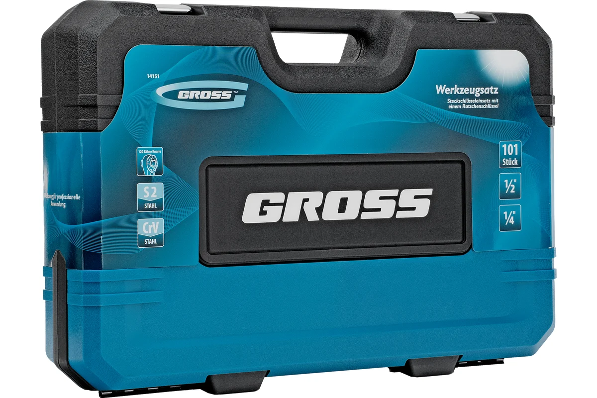 Набор инструмента 101пр.,  120z.1/2" 1/4" CrV //GROSS