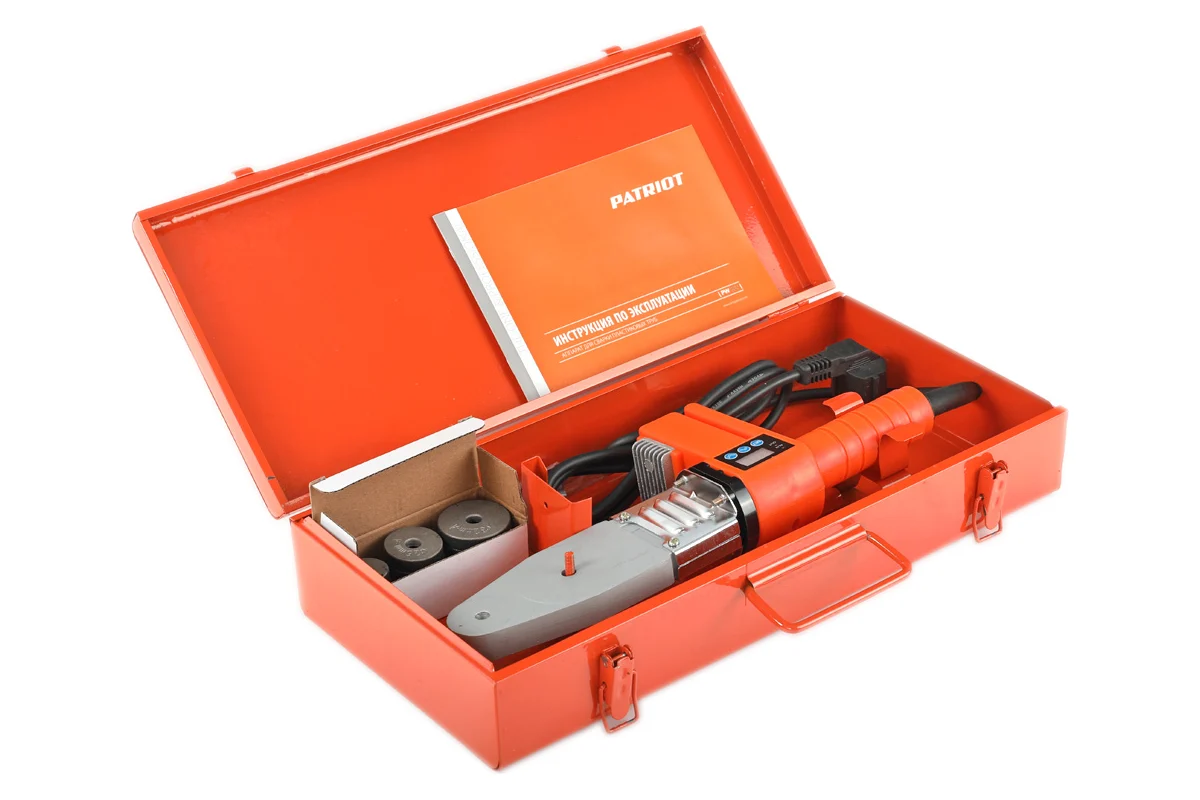 Аппарат для сварки пластиковых труб PATRIOT PW 800, 3 насадки(20, 25, 32), электронная регулировка, 