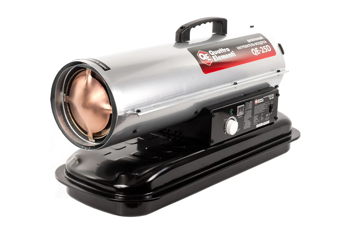 Тепловая пушка дизельная QE-25D  25кВт 400м3/ч прямой нагрев ,бак 20л,2,2л/ч // QUATTRO ELEMENTI
