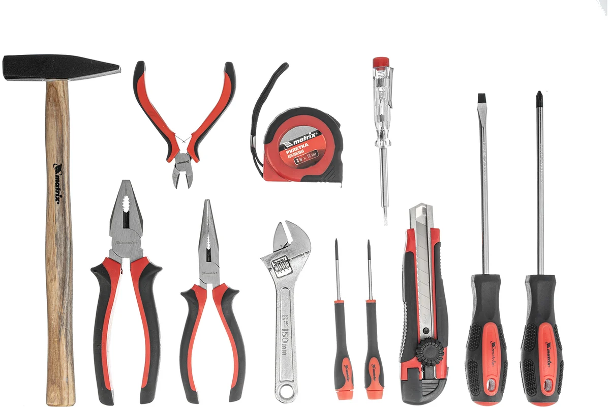 Набор инструментов бытовой, 12 предметов// Matrix