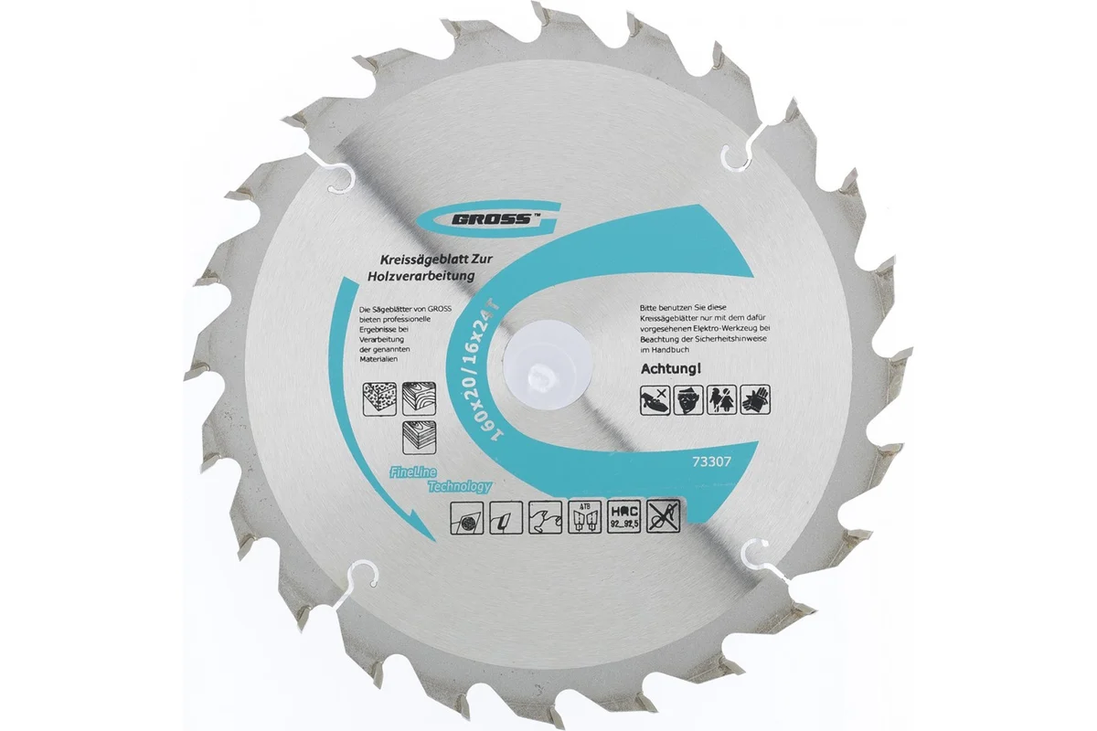 Диск пильный 160х20/16х24z //GROSS