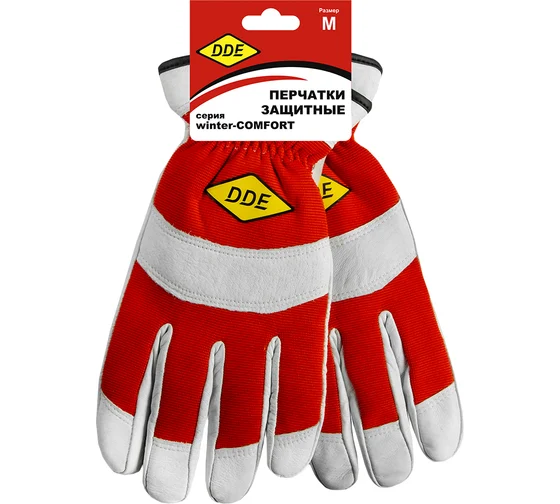 Перчатки DDE winter- СOMFORT  кожа /спандекс,  (утеплитель Thinsulate),  M