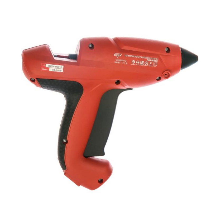 Термопистолет клеевой ELITECH ПКЛ 5015К, 500Вт, стержни 11мм, 15г/мин, рег. t°, кейс