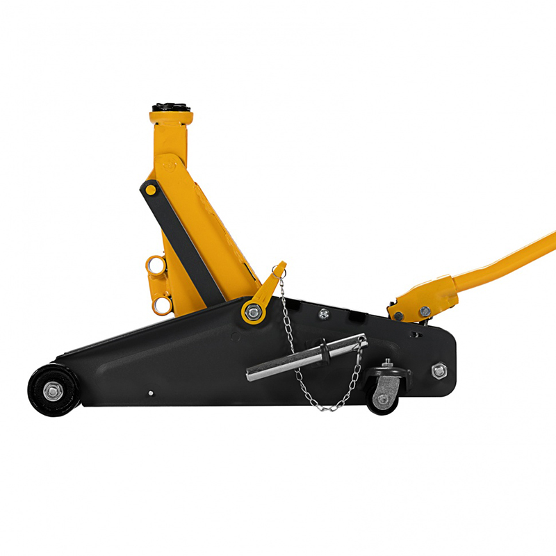 Домкрат гидравлический подкатной с фиксатором, 2,8 т, 135-385 мм, в кейсе// Denzel