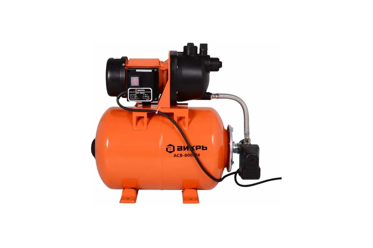 ВИХРЬ Насосная станция АСВ-800/24, 800Вт, бак 24л, гл. вс. 9м,  60л/мин.
