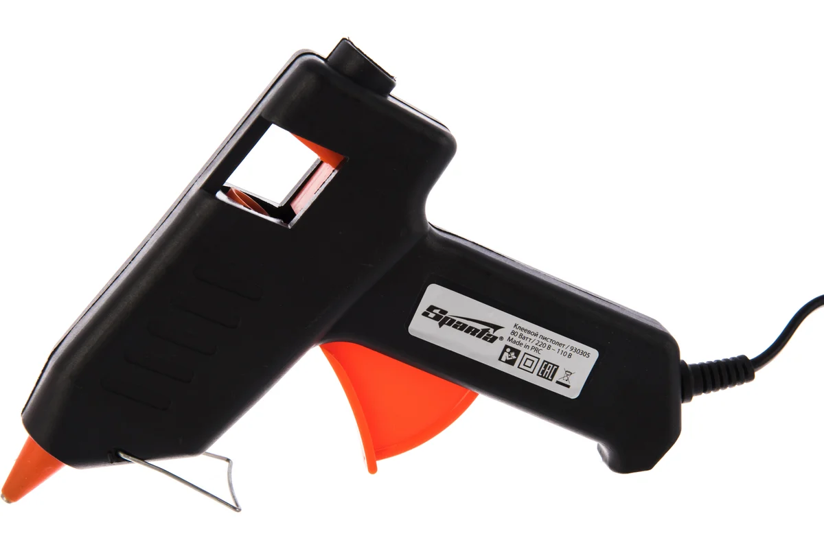 Пистолет термоклеящий,  80 Вт, ф.11мм стержни //SPARTA