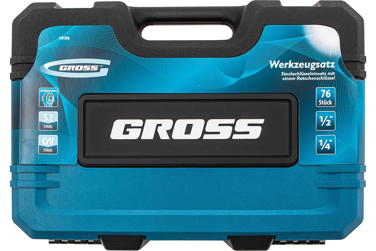 Набор инструментов 76 предм. 1/4,1/2" // GROSS