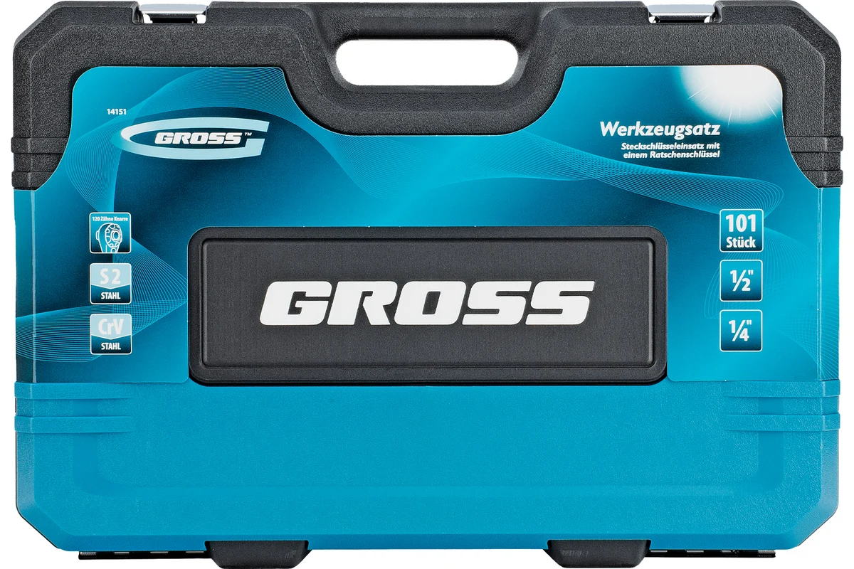 Набор инструмента 101пр.,  120z.1/2" 1/4" CrV //GROSS