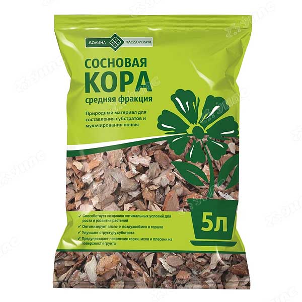 Кора сосновая 5л Долина Плодородия