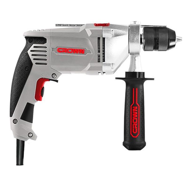 Дрель ударная CROWN CT10130C 810Вт, 0-2800 об/мин, бзп до 13мм, вес 2,2 кг